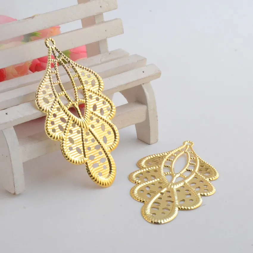MIAOCHI 30Pcs Golden Filigree Leaf Pendants/ Connectors Metal Crafts Gift Decoration DIY Findings 7.8x4.3cm J3105
MIAOCHI 30Pcs Golden Filigree Leaf Pendants/ Connectors Metal Crafts Gift Decoration DIY Findings 7.8x4.3cm J3105
