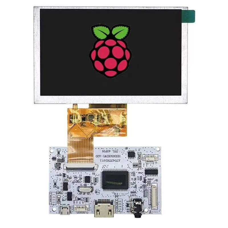 HDMI + Audio LCD driver board + 5 inch LCD panel 800 * 480 USB 5V DYI kits for Raspberry Pi 3B 2
HDMI + Audio LCD driver board + 5 inch LCD panel 800 * 480 USB 5V DYI kits for Raspberry Pi 3B 2