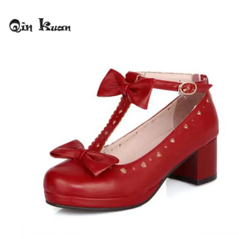 Plus Size 32-43 women Shoes Lolita Princess Bowtie Thick Heels Stiletto Single T Strap Cosplay High Heels Pumps Shoes
Plus Size 32-43 women Shoes Lolita Princess Bowtie Thick Heels Stiletto Single T Strap Cosplay High Heels Pumps Shoes