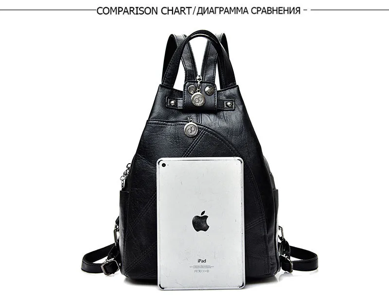 Fashion Leisure Women Backpacks Women's PU Leather Backpacks Female school Shoulder bags for teenage girls Travel Back pack 2