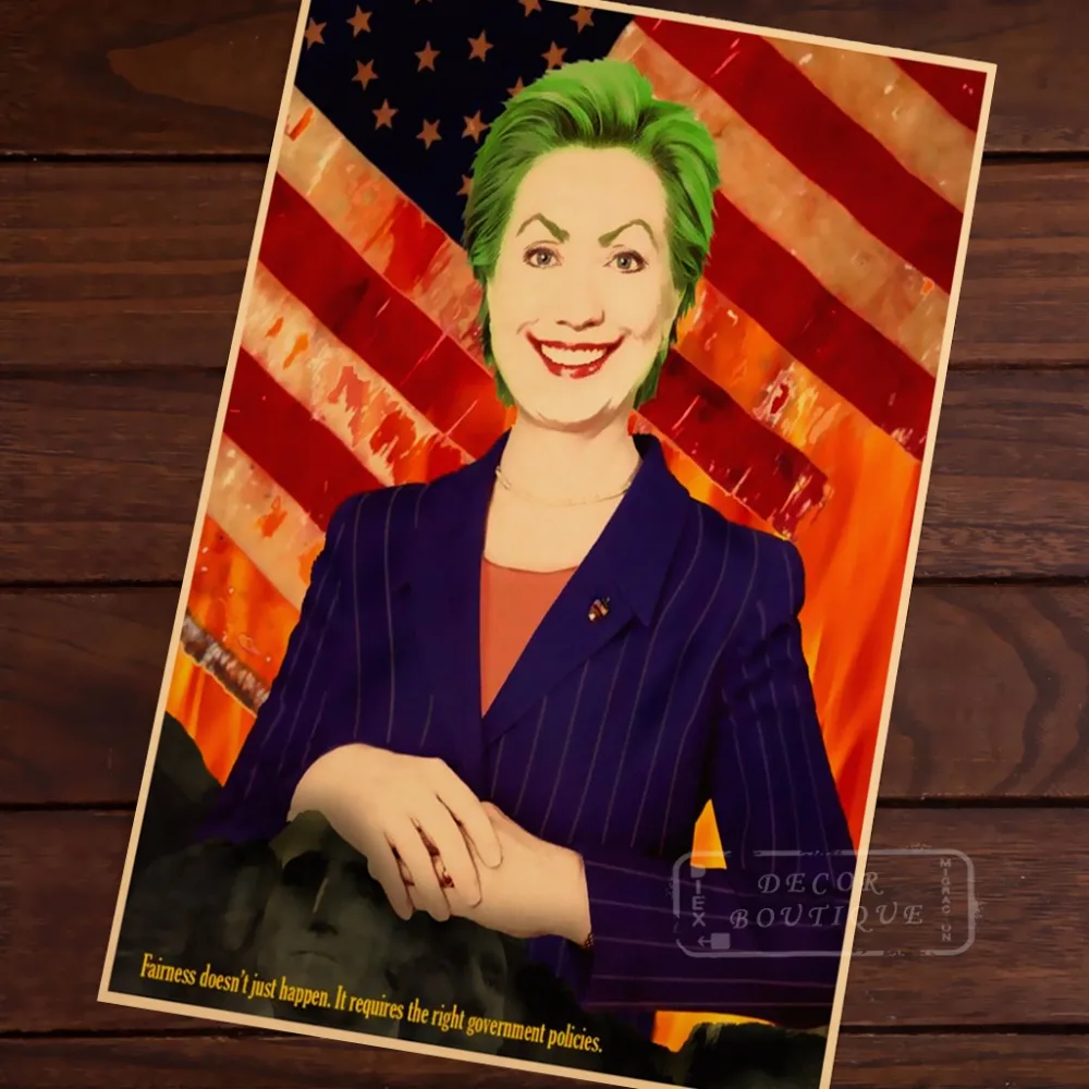 Pop Art Green Hair Hillary Clinton Election Propagada Vintage Decorative Poster DIY Wall Canvas Stickers Posters Home Decor Gift
Pop Art Green Hair Hillary Clinton Election Propagada Vintage Decorative Poster DIY Wall Canvas Stickers Posters Home Decor Gift