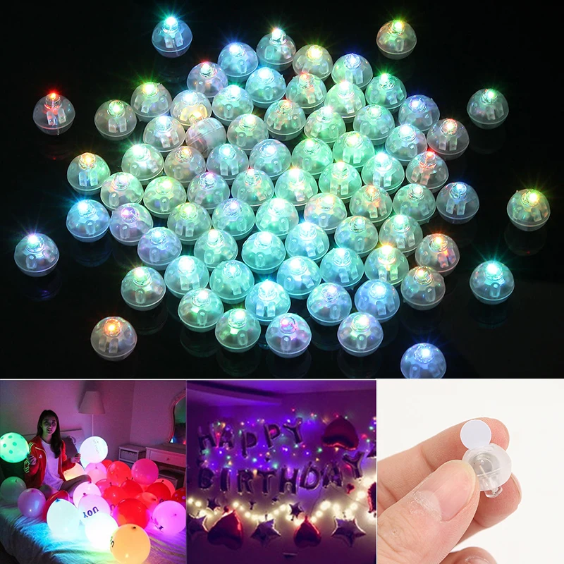 50/100Pcs Mini LED Light Bulb For Paper Lantern Balloon Party Wedding Decor