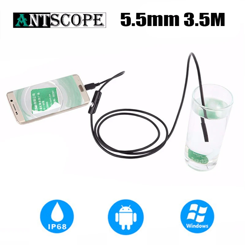 Antscope 5.5mm USB Android Endoscope Mini Camera 3.5M Snake Tube Camera Endoscope Waterproof Endoscope Micro USB 45
Antscope 5.5mm USB Android Endoscope Mini Camera 3.5M Snake Tube Camera Endoscope Waterproof Endoscope Micro USB 45