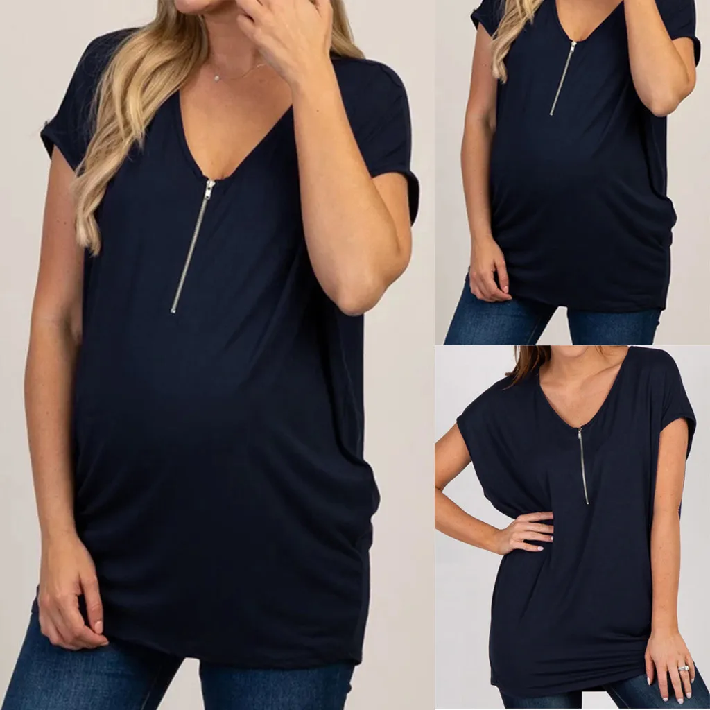 Pregnant Clothes Ladies Women Breastfeeding Solid Blouse Tops Zipper Shirt Zwangerschaps Kleding Summer Cotton Clothes Plus Size
Pregnant Clothes Ladies Women Breastfeeding Solid Blouse Tops Zipper Shirt Zwangerschaps Kleding Summer Cotton Clothes Plus Size