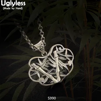 Uglyless Real 999 Fine Silver Women Hollow Sweater Necklace without Chain Engraved Pandas Favorite Bamboo Pendant Jewelry Ethnic
Uglyless Real 999 Fine Silver Women Hollow Sweater Necklace without Chain Engraved Pandas Favorite Bamboo Pendant Jewelry Ethnic
