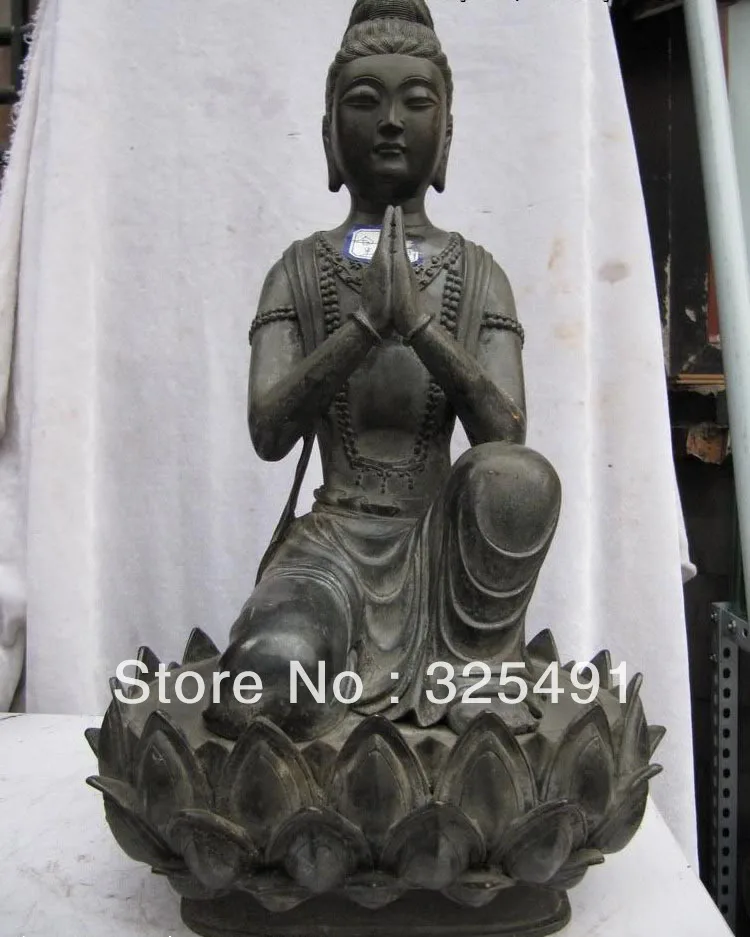 Tibet Pure bronze kneeler Bodhisattva Kwan-yin Buddha on lotus flower lotiformSee original listing z
Tibet Pure bronze kneeler Bodhisattva Kwan-yin Buddha on lotus flower lotiformSee original listing z