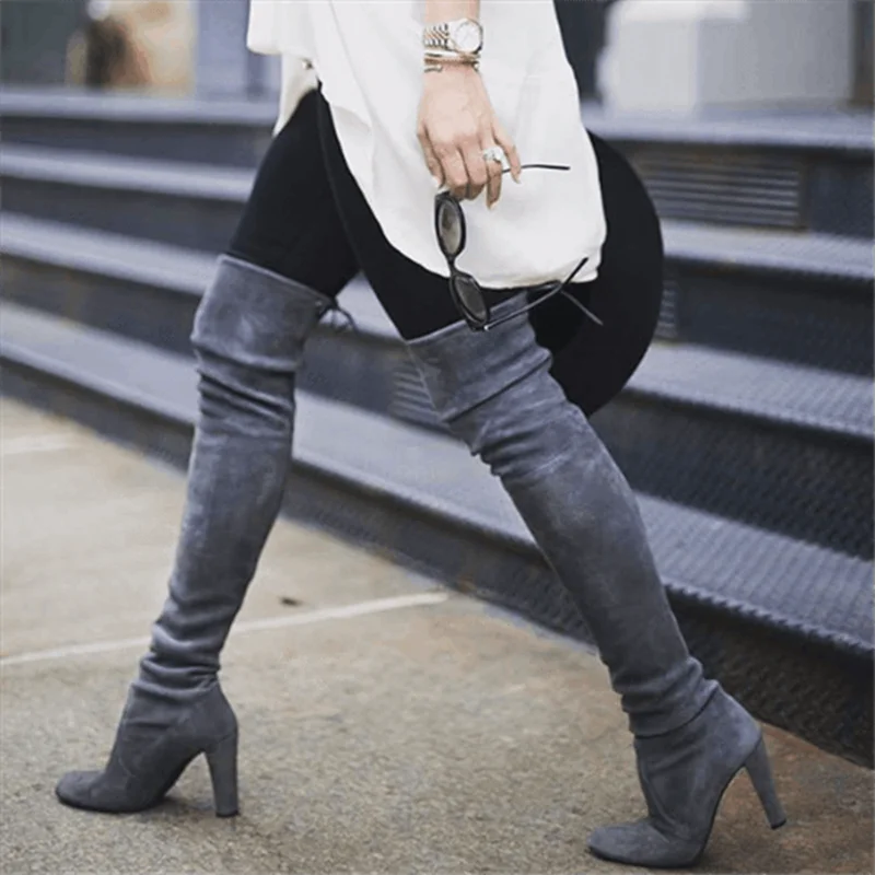 LOOZYKIT 2019 New Women Over The Knee High Boots Slip on Winter Shoes Thin High Heel Pointed Toe Match Women Boots Size 35-43
LOOZYKIT 2019 New Women Over The Knee High Boots Slip on Winter Shoes Thin High Heel Pointed Toe Match Women Boots Size 35-43