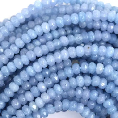 huij 00711 5Strand 2x4mm faceted STONE rondelle beads 15" blue 
huij 00711 5Strand 2x4mm faceted STONE rondelle beads 15" blue