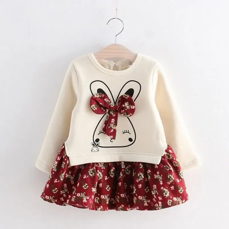 2018 Winter Autumn Hot Fashion Casual Cute Rabbit And Floral Girl Long Sleeve Dress Female Baby Dress 2 Color
2018 Winter Autumn Hot Fashion Casual Cute Rabbit And Floral Girl Long Sleeve Dress Female Baby Dress 2 Color