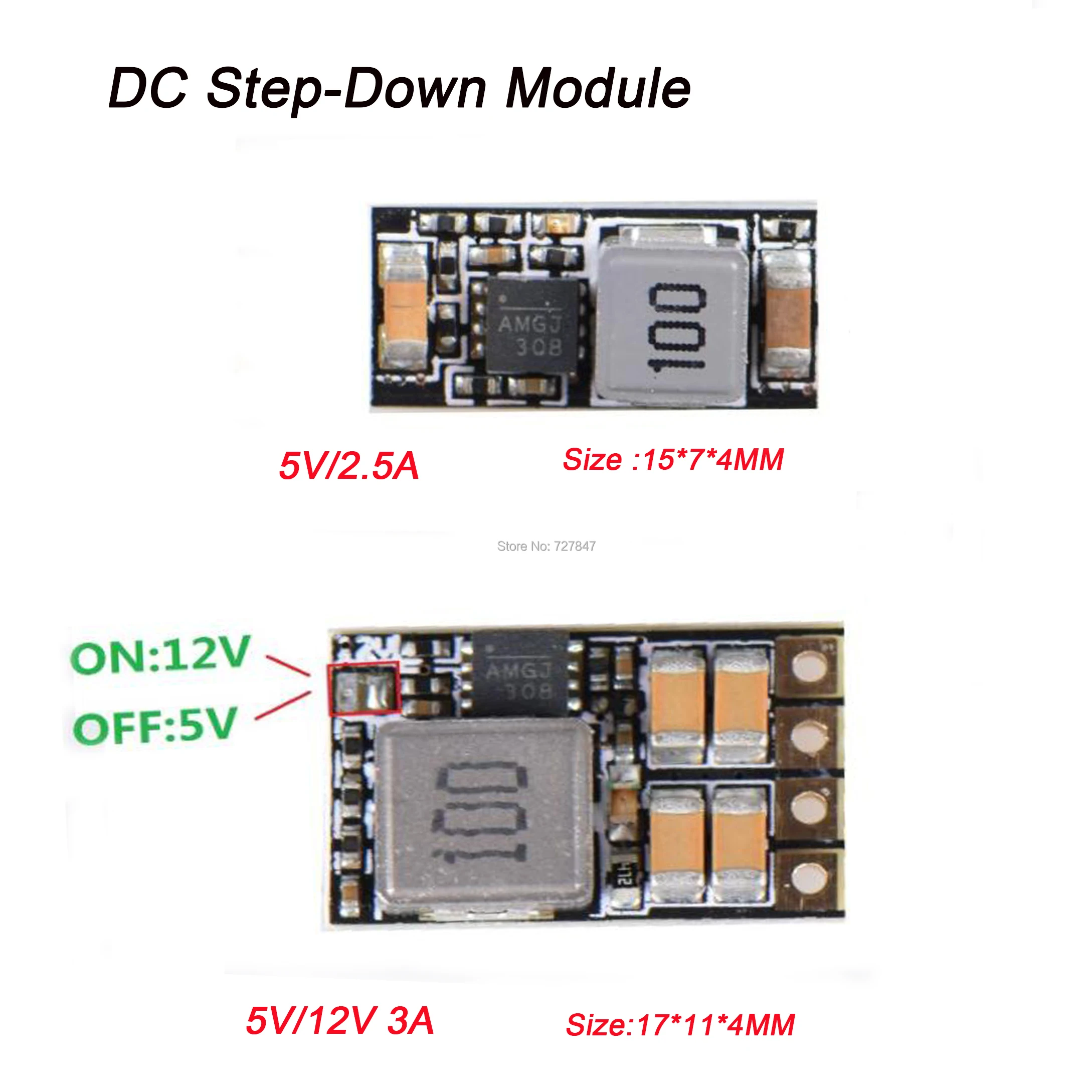 Mini Micro DC-DC BEC 5V 2.5A & 5V/12V 3A DC Step Down Module DC 5V-30V support 2-6S super light for FPV RC mini Drone
Mini Micro DC-DC BEC 5V 2.5A & 5V/12V 3A DC Step Down Module DC 5V-30V support 2-6S super light for FPV RC mini Drone