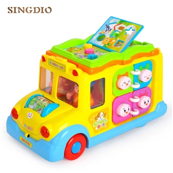 Baby Cartoon Children Electric School Bus Montessori Music Car Early Learning Exercise Educational Developmental Puzzle Toys
Baby Cartoon Children Electric School Bus Montessori Music Car Early Learning Exercise Educational Developmental Puzzle Toys