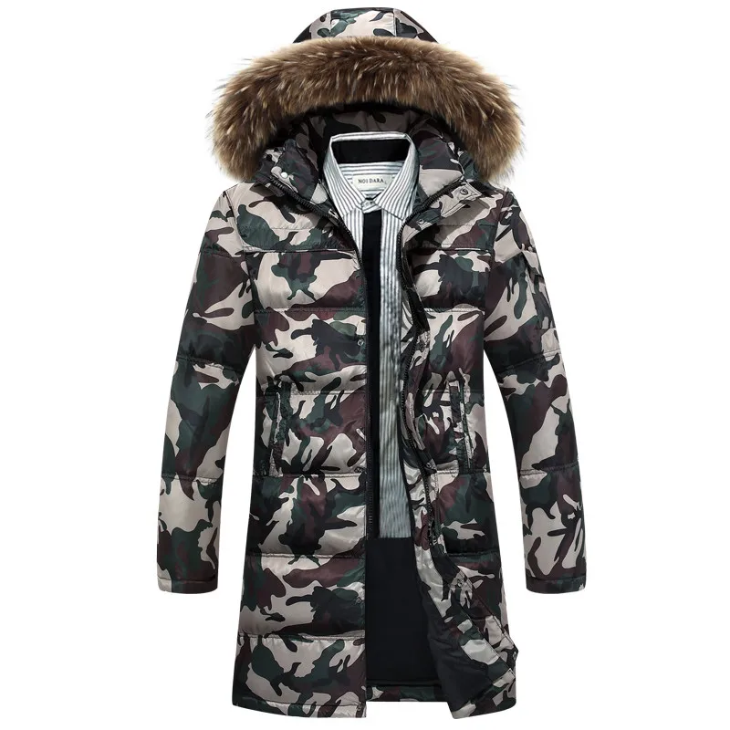 Casual Camouflage Army green Men's Down Jacket Fur Collar Hooded Winter Male Jacket Thickening Snowproof Parka FYY076
Casual Camouflage Army green Men's Down Jacket Fur Collar Hooded Winter Male Jacket Thickening Snowproof Parka FYY076