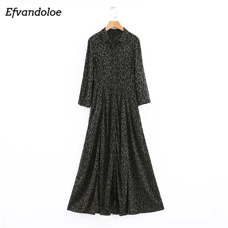 Efvandoloe Long Shirt Dress Leopard Casual vestido longo robe 2018 Women Maxi Dresses Female
Efvandoloe Long Shirt Dress Leopard Casual vestido longo robe 2018 Women Maxi Dresses Female