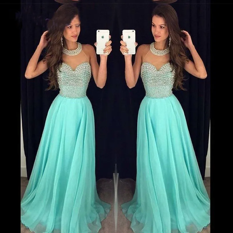 Luxury Rhinestones Beaded Halter Prom Dresses A-Line Chiffon Custom Made Woman E Gowns vestidos de formatura
Luxury Rhinestones Beaded Halter Prom Dresses A-Line Chiffon Custom Made Woman E Gowns vestidos de formatura
