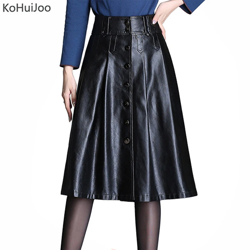 KoHuiJoo 3XL 4XL Women Plus Size Pu Leather Skirt Spring Autumn Winter Button Casual A Line Faux Leather Skirts Large Size Black
KoHuiJoo 3XL 4XL Women Plus Size Pu Leather Skirt Spring Autumn Winter Button Casual A Line Faux Leather Skirts Large Size Black