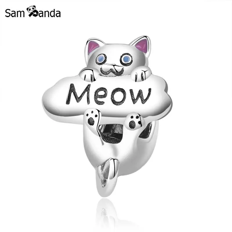 New Authentic 100% 925 Sterling Silver Beads Charm Meow Lovely Cat Charms Fit Pandora Bracelets Diy Women Jewelry Making
New Authentic 100% 925 Sterling Silver Beads Charm Meow Lovely Cat Charms Fit Pandora Bracelets Diy Women Jewelry Making