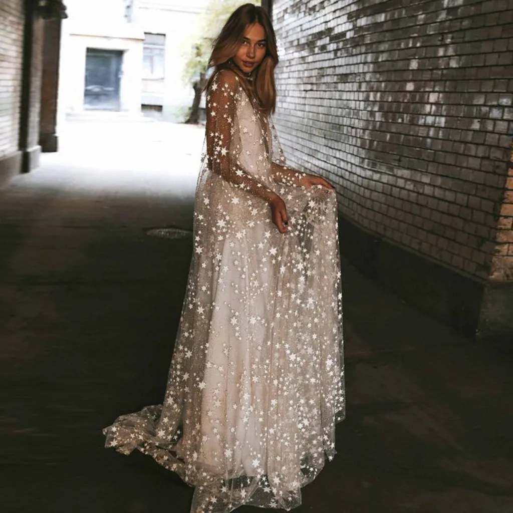 Sexy Women Party Dress Fashion Long Sleeve Mesh Perspective Backless Sexy Ladies Elegant Prom Gown Dress
Sexy Women Party Dress Fashion Long Sleeve Mesh Perspective Backless Sexy Ladies Elegant Prom Gown Dress