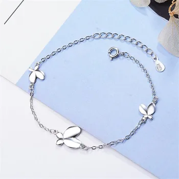 New Fashion Personality Insect 925 Sterling Silver Jewelry Sweet Butterfly Temperament Crystal Bracelets SB157
New Fashion Personality Insect 925 Sterling Silver Jewelry Sweet Butterfly Temperament Crystal Bracelets SB157