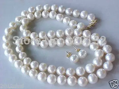 9-10mm AAA real Akoya white Pearl 14K Yellow Gold necklace bracelet earring set Wholesale Silver Hook Fast shipping
9-10mm AAA real Akoya white Pearl 14K Yellow Gold necklace bracelet earring set Wholesale Silver Hook Fast shipping