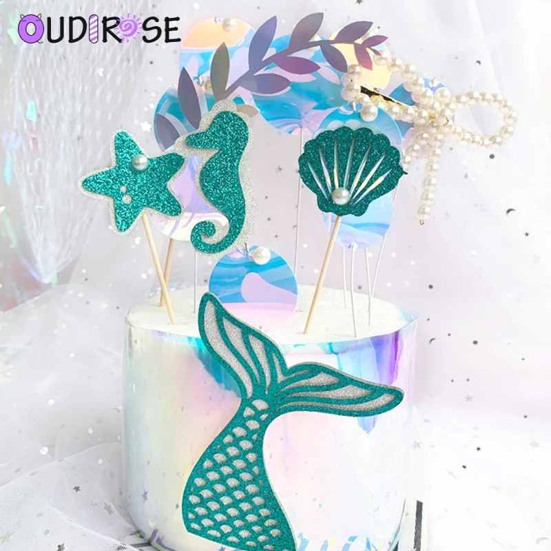 OUDIROSE Crown Mermaid Decoration Laser Blue Fishtail Cake Topper Children's Day Kids Party Supplies Birthday Dessert Cute Gift
OUDIROSE Crown Mermaid Decoration Laser Blue Fishtail Cake Topper Children's Day Kids Party Supplies Birthday Dessert Cute Gift