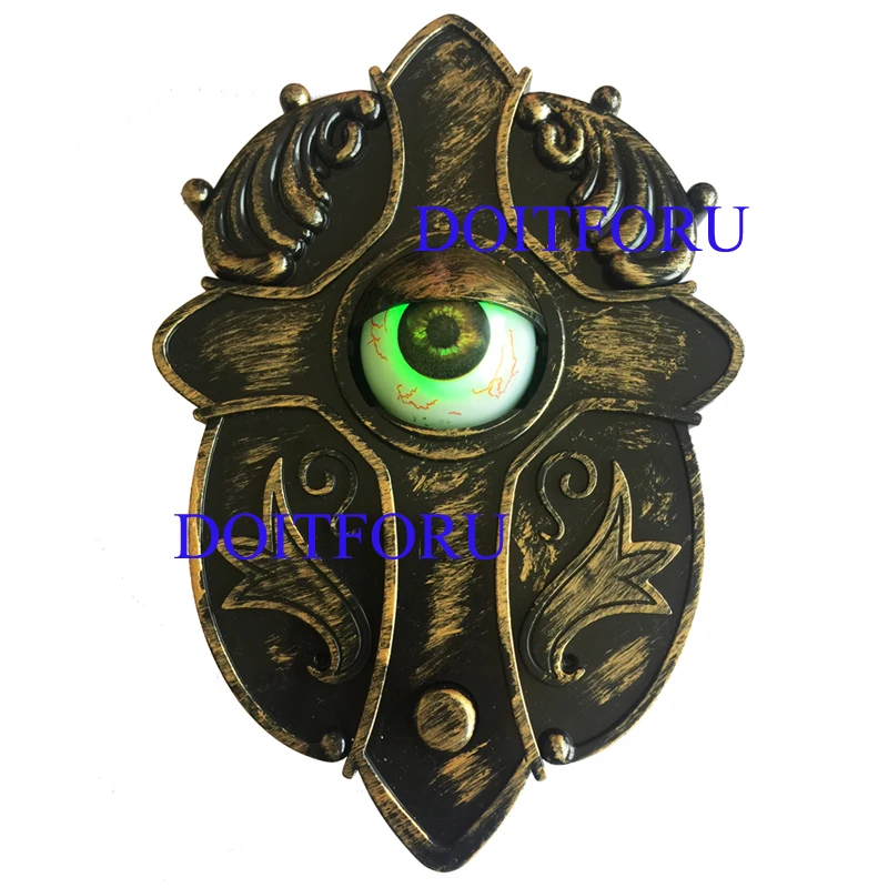Real life escape room Animated Doorbell with Light-up Eyes Sound and Try-Me Talking Eyeball Doorbell for Halloween Decorations
Real life escape room Animated Doorbell with Light-up Eyes Sound and Try-Me Talking Eyeball Doorbell for Halloween Decorations