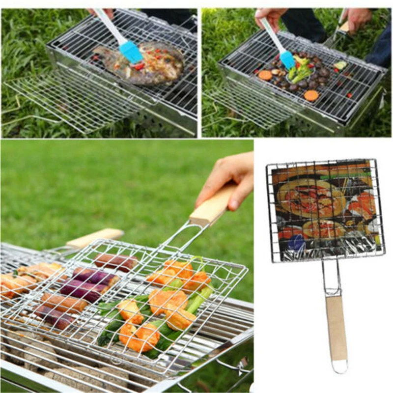 2019 Small Barbecue Net Hot BBQ Grilling Basket Newest Stainless Steel Wire Net Outdoor Cooking Tools Rack Basket Folding Stand
2019 Small Barbecue Net Hot BBQ Grilling Basket Newest Stainless Steel Wire Net Outdoor Cooking Tools Rack Basket Folding Stand