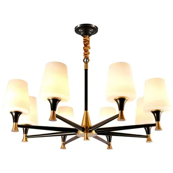 Full Copper Chandeliers Lighting Luxury Home frosted glass Lighting Fixture Creative Vintage Hanging Lamp Copper E27 LED lamps
Full Copper Chandeliers Lighting Luxury Home frosted glass Lighting Fixture Creative Vintage Hanging Lamp Copper E27 LED lamps