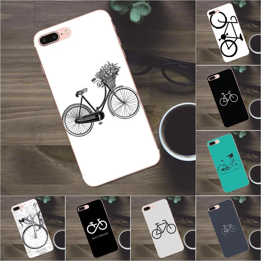 Чехол из ТПУ для Apple iPhone 4 4S 5 5C SE 6 6S 7 8 Plus X Galaxy A3 A5 J1 J2 J3 J5 J7 2017 велосипедный