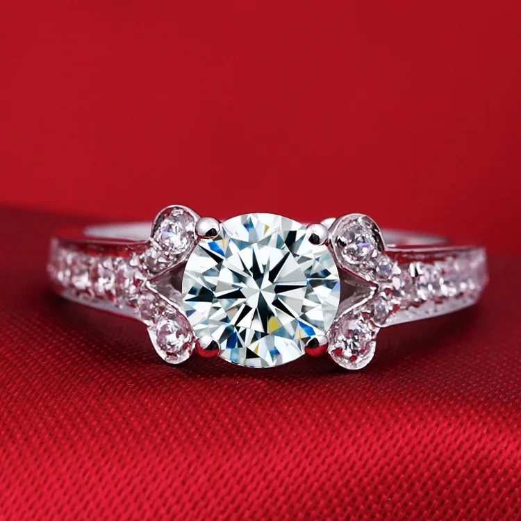 1 carat round SONA synthetic diamant 925 sterling silver wedding engagement ring for women (DFE)
1 carat round SONA synthetic diamant 925 sterling silver wedding engagement ring for women (DFE)