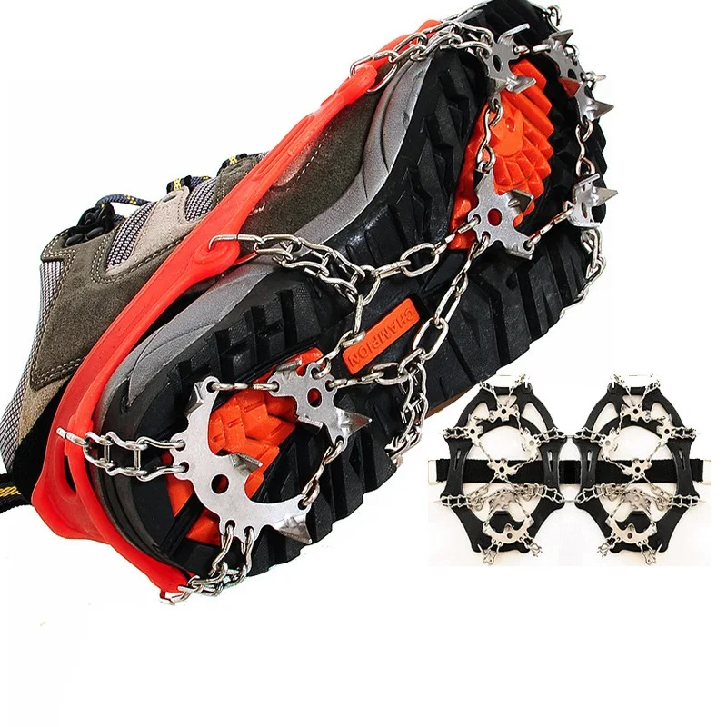 1 Pair- Outdoor 18 Teeth Crampons Anti-Slip Ice Gripper Cleats Shoe Boot Grips Chain Spike Snow for Hiking Climbing
1 Pair- Outdoor 18 Teeth Crampons Anti-Slip Ice Gripper Cleats Shoe Boot Grips Chain Spike Snow for Hiking Climbing