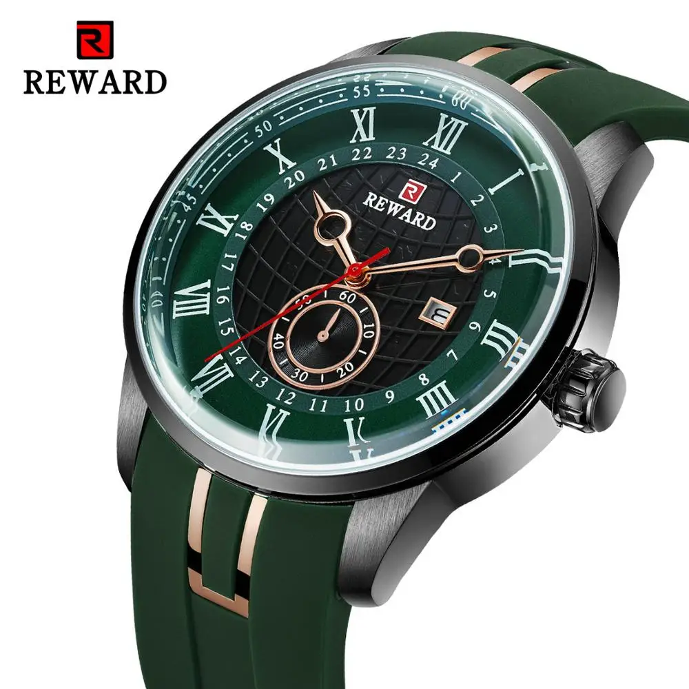 REWARD Chic Vintage Green Watch Men Quartz Analog Clock Silicone Strap Date Display Fashion Casual Mens Watches Top Brand Luxury
REWARD Chic Vintage Green Watch Men Quartz Analog Clock Silicone Strap Date Display Fashion Casual Mens Watches Top Brand Luxury