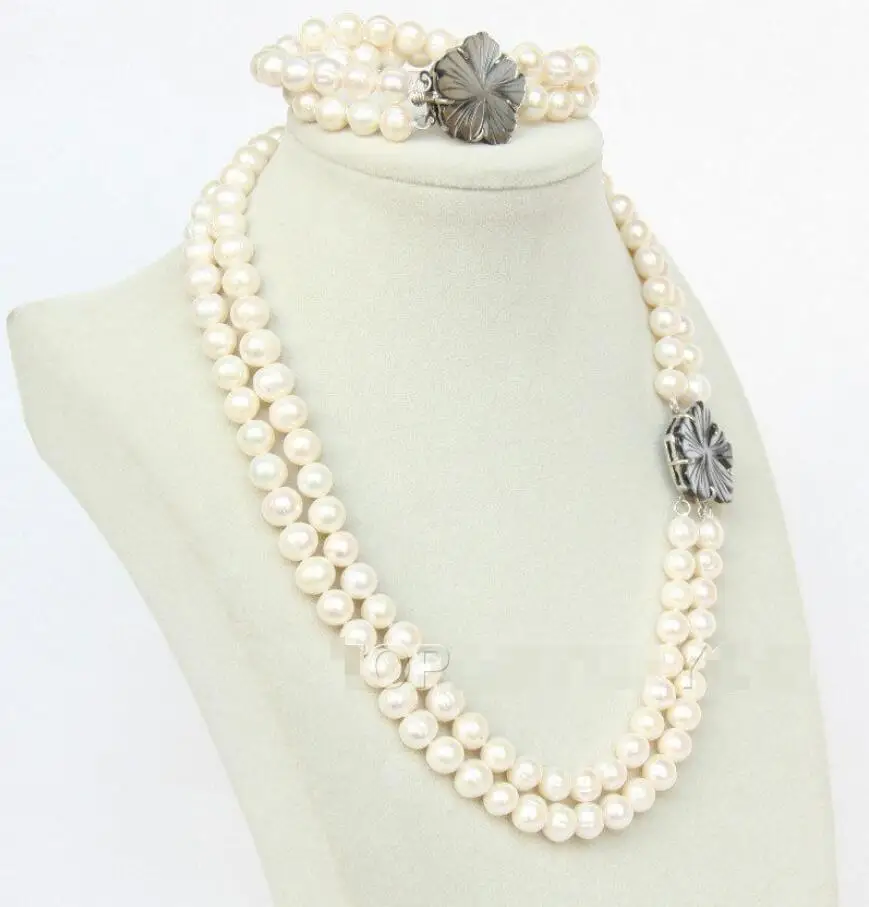 Free Shipping >>>>> 18" 8" 2row round white FW pearls necklace bracelet set seashell clasp cnjfnm
Free Shipping >>>>> 18" 8" 2row round white FW pearls necklace bracelet set seashell clasp cnjfnm