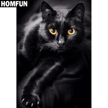 HOMFUN Diamond Painting Full Square/Round 5D DIY Diamond Embroidery Black cat Rhinestone Animal Christmas Decor Home A06142
HOMFUN Diamond Painting Full Square/Round 5D DIY Diamond Embroidery Black cat Rhinestone Animal Christmas Decor Home A06142