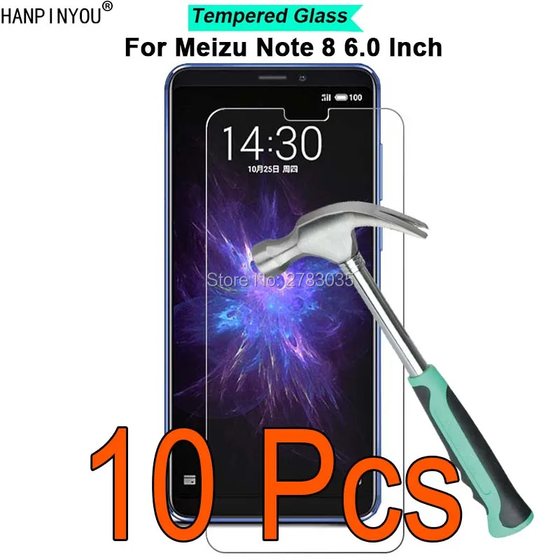 

10 Pcs/Lot For Meizu Note 8 6.0" 9H Hardness 2.5D Ultra-thin Toughened Tempered Glass Film Screen Protector Guard