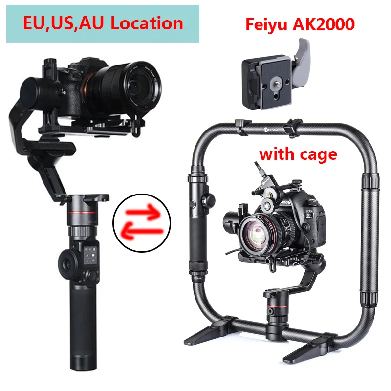 Feiyu AK2000 3-Axis Handled Gimbal Stabilizer for Sony Canon 5D Panasonic GH5 GH5S Nikon Mirrorless and DSLR Digital Camera
Feiyu AK2000 3-Axis Handled Gimbal Stabilizer for Sony Canon 5D Panasonic GH5 GH5S Nikon Mirrorless and DSLR Digital Camera