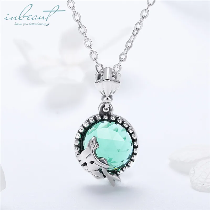 inbeaut Silver Green Crystal Mermaid Pendant Necklace Women Ocean Stone Fariy Gilr Beads Necklace Chain Female Original Jewelry
inbeaut Silver Green Crystal Mermaid Pendant Necklace Women Ocean Stone Fariy Gilr Beads Necklace Chain Female Original Jewelry