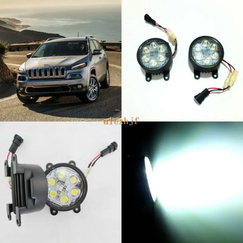 July King 18W 6LEDs H11 LED Fog Lamp Assembly Case for Jeep Cherokee Excluding Trailhawk 6500K 1260LM LED Daytime Running Lights
July King 18W 6LEDs H11 LED Fog Lamp Assembly Case for Jeep Cherokee Excluding Trailhawk 6500K 1260LM LED Daytime Running Lights