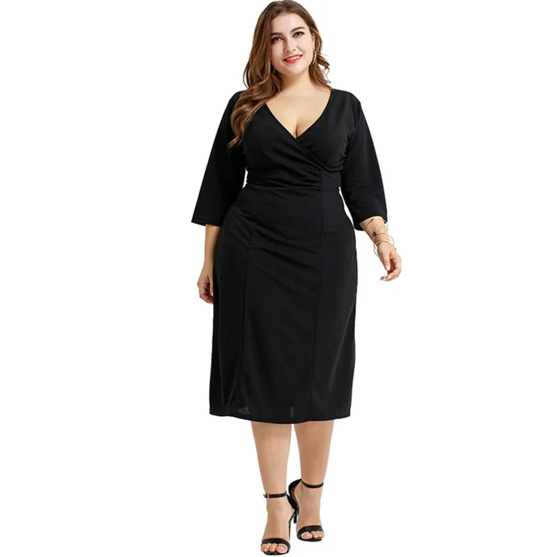 2019 Summer Plus Size Black Sexy Beach Dress V Neck Club Party Dress Women Loose Elegant Long Midi Dresses Vestidos Femme
2019 Summer Plus Size Black Sexy Beach Dress V Neck Club Party Dress Women Loose Elegant Long Midi Dresses Vestidos Femme