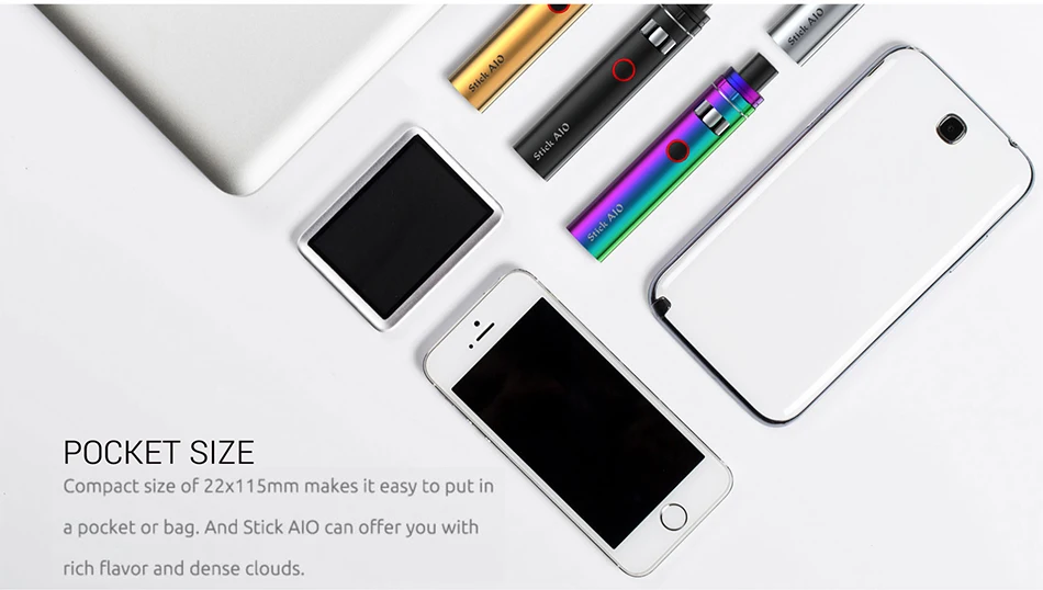 Original Smok Stick AIO Kit with built-in1600mAh Battery+Dual Coils 0.23ohm For electronic cigarette smok stick aio vape pen kit