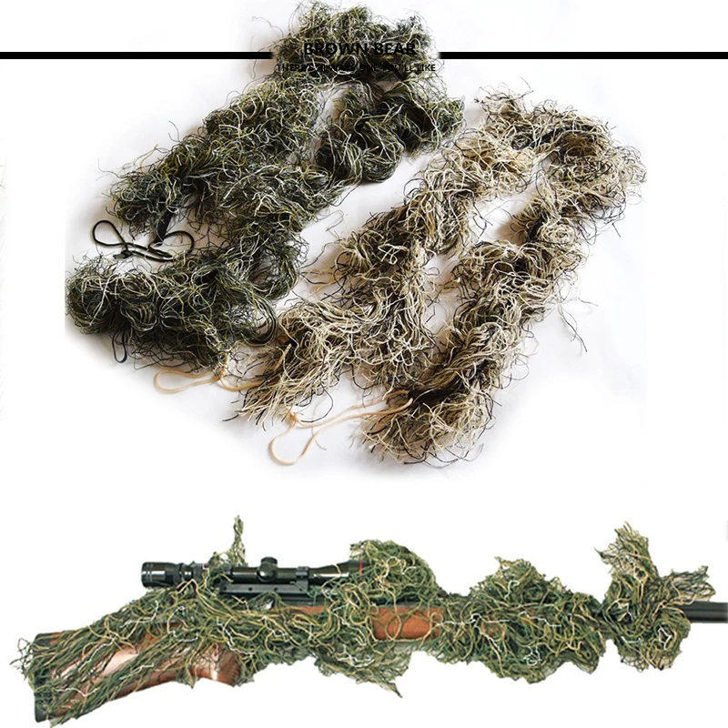 Hunting 3D Camouflage Hunting Rifle Wrap rope grass type Gun Wrap Cover Ghillie Sniper Paintball Suit
Hunting 3D Camouflage Hunting Rifle Wrap rope grass type Gun Wrap Cover Ghillie Sniper Paintball Suit