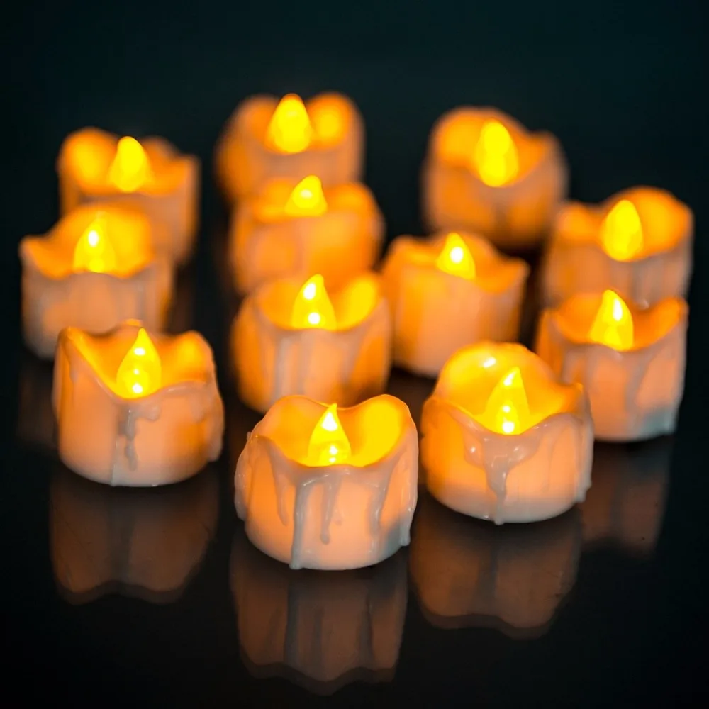 36Pcs Romantic Led Candle Yellow Flameless Velas Flickering Plastic Candle Tea Lights for Birthday Wedding Decoration
36Pcs Romantic Led Candle Yellow Flameless Velas Flickering Plastic Candle Tea Lights for Birthday Wedding Decoration