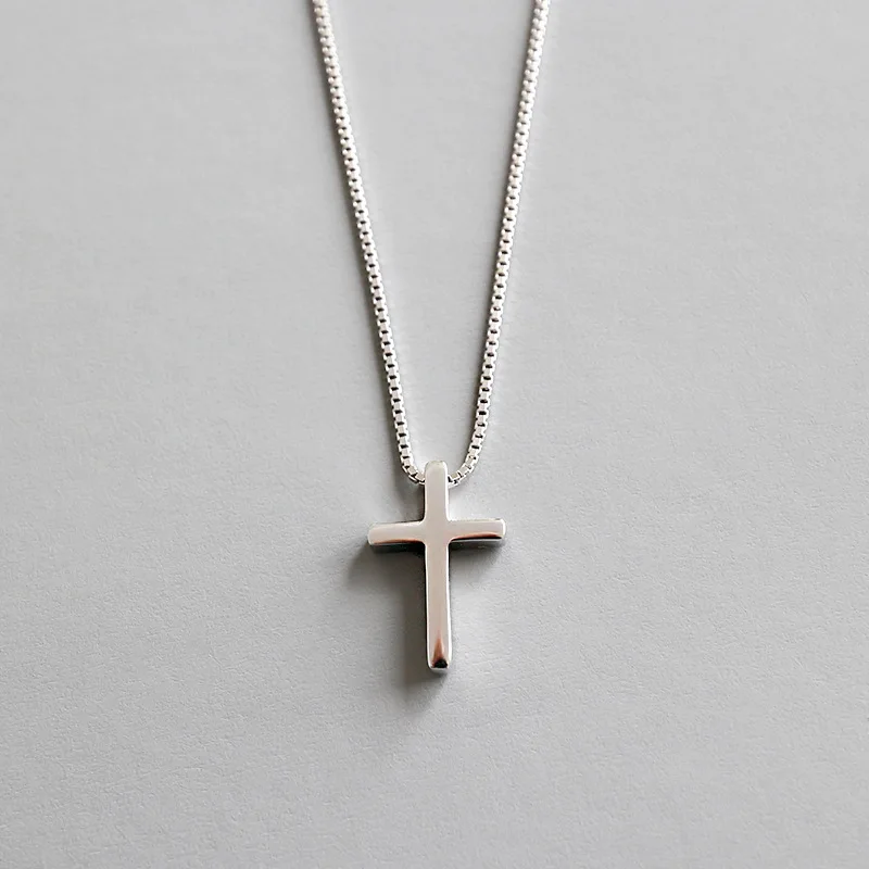 925 Sterling Silver Necklace Simple Wild Cross Female Pendant Necklace Chain Fine Jewelry Gift Necklaces & Pendants WDN026
925 Sterling Silver Necklace Simple Wild Cross Female Pendant Necklace Chain Fine Jewelry Gift Necklaces & Pendants WDN026