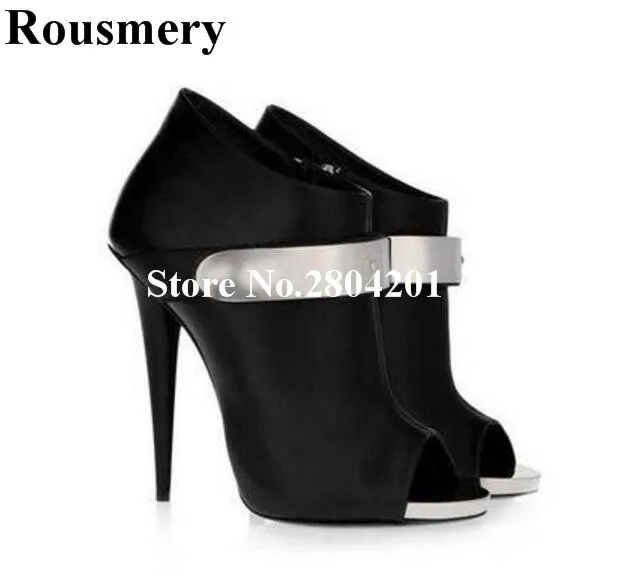 Rousmery 2018 Women Patchwork Open Toe Ankle Booties Metal Embellished Spike Heel Summer Party Stage Dress Strip Shoes Women
Rousmery 2018 Women Patchwork Open Toe Ankle Booties Metal Embellished Spike Heel Summer Party Stage Dress Strip Shoes Women