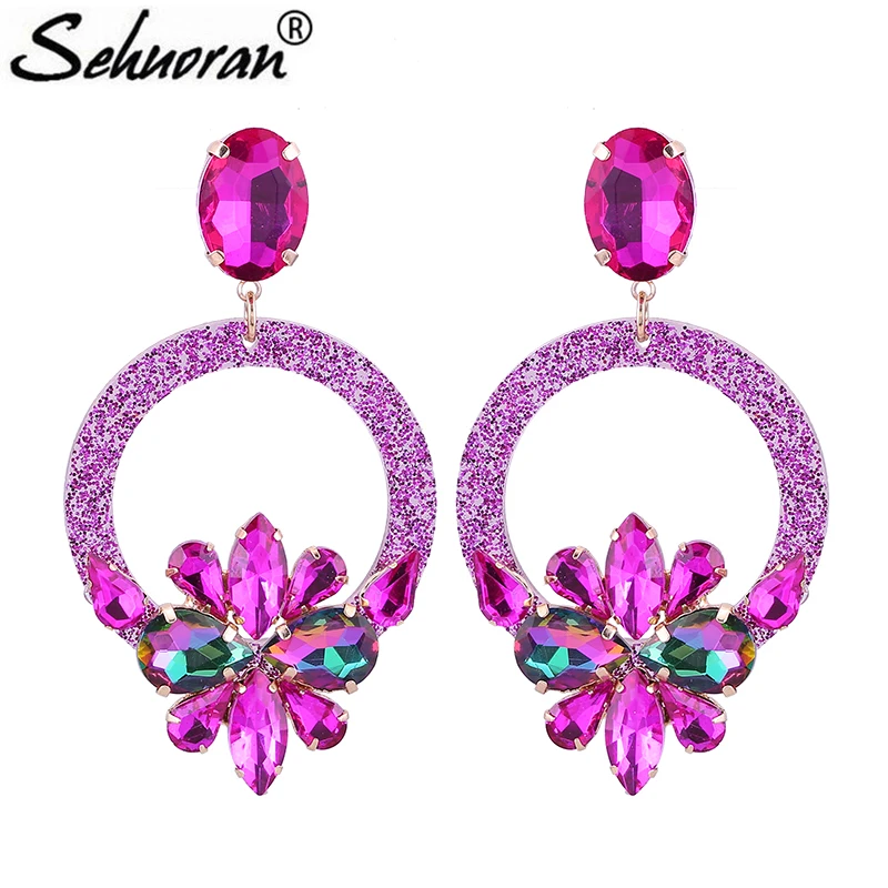 Sehuoran Oorbellen Big Earring Brinco Round Resin Pendientes Drop Earrings Crystal Earrings Woman Jewelry Wedding Earrings Gifts
Sehuoran Oorbellen Big Earring Brinco Round Resin Pendientes Drop Earrings Crystal Earrings Woman Jewelry Wedding Earrings Gifts