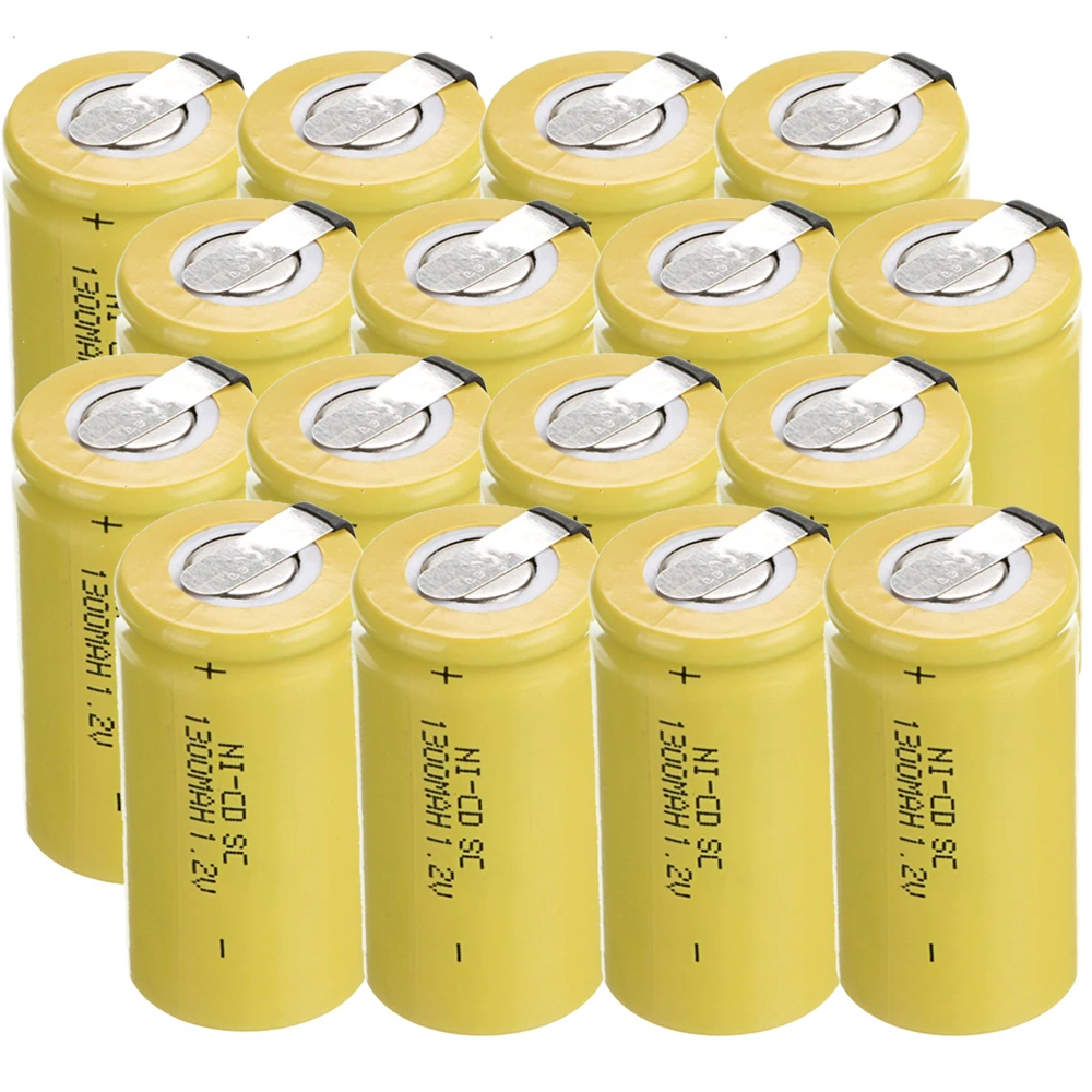 Lowest price 16 piece SC battery 1.2v batteries rechargeable 1300mAh nicd battery for power tools akkumulator
Lowest price 16 piece SC battery 1.2v batteries rechargeable 1300mAh nicd battery for power tools akkumulator