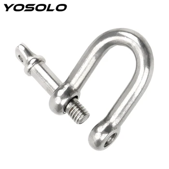 YOSOLO Car Keychain Solid Stainless Steel Carabiner Hook Screw Joint Connector Buckle Key Ring Keychain Bow Shackle
YOSOLO Car Keychain Solid Stainless Steel Carabiner Hook Screw Joint Connector Buckle Key Ring Keychain Bow Shackle