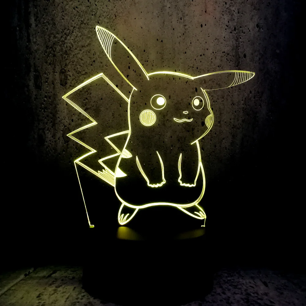2019 LED Lamp 3D lamp USB Night Light Kawaii Pikachu Japanese Cartoon Figure light Children gifts Creative home decor
2019 LED Lamp 3D lamp USB Night Light Kawaii Pikachu Japanese Cartoon Figure light Children gifts Creative home decor