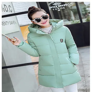 Sell like hot cakes Winter Women Coat Elegant Pure color Thick Warm Hooded Cotton Jacket High quality Large size Women Coat 
Sell like hot cakes Winter Women Coat Elegant Pure color Thick Warm Hooded Cotton Jacket High quality Large size Women Coat