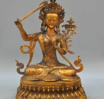 18'' China Tibet Manjushri Manjusri Buddha Hold Sword Bronze Statue
18'' China Tibet Manjushri Manjusri Buddha Hold Sword Bronze Statue
