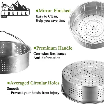 Stainless Steel Steamer Basket with Egg Steamer Rack for Instant and Pressure Cooker Accessories Vegetable Steam Rack Stand
Stainless Steel Steamer Basket with Egg Steamer Rack for Instant and Pressure Cooker Accessories Vegetable Steam Rack Stand